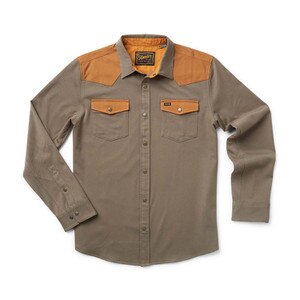 Howler Brothers Stockman Stretch Snapshirt Men's in Cocodrillo and Duck Brown